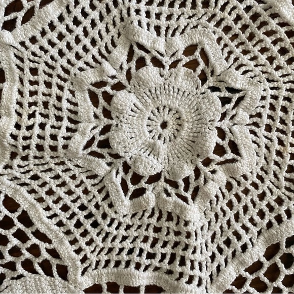 Vintage Lace Crochet Doily Cream Off White Beige Doilie Cottagecore set of 3 - Picture 13 of 13